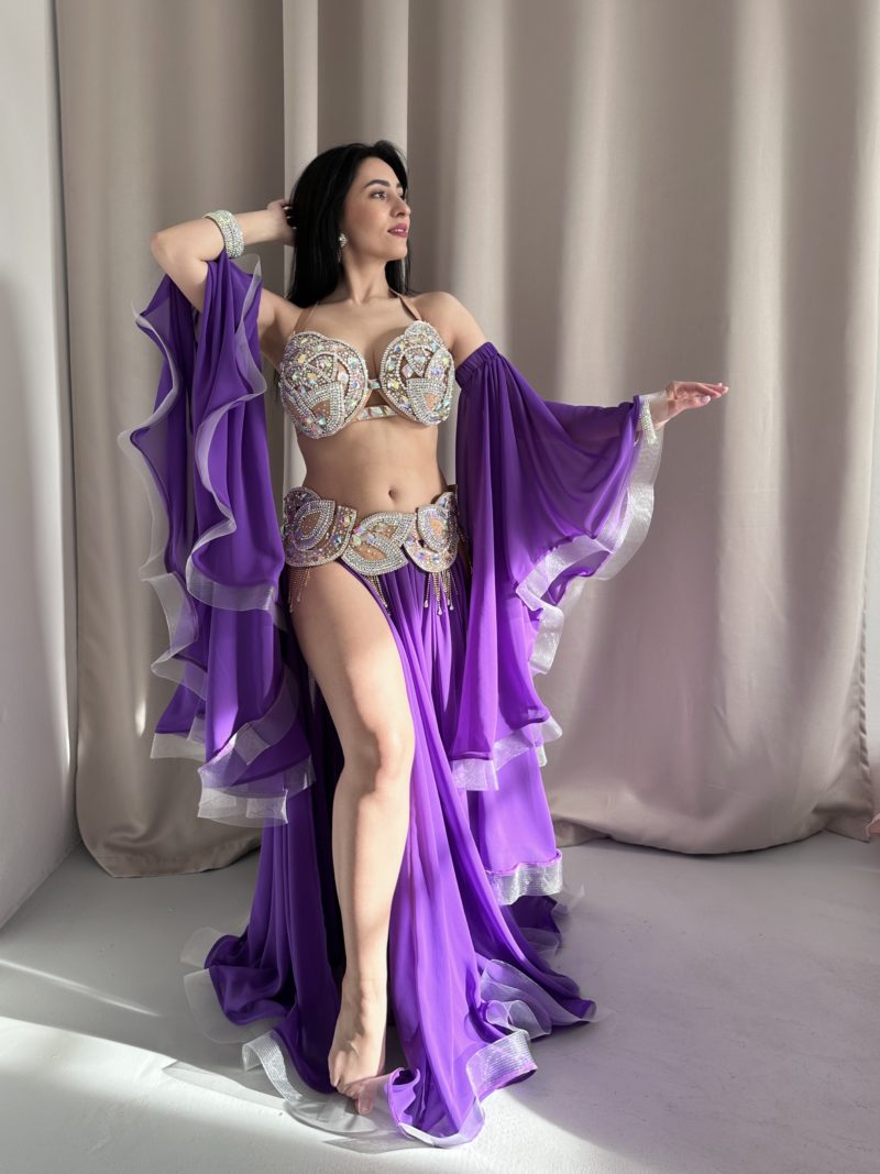 SET PURPLE - spódnica i rękawy