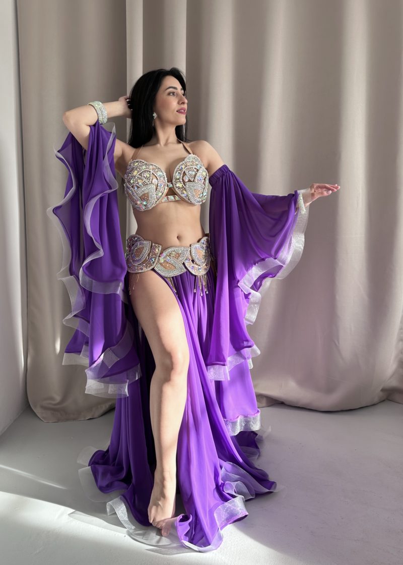 SET PURPLE - spódnica i rękawy